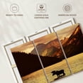 thumbnail image 6 of Elephant Stock Lake Moose Wall Art - Horizontal Multi Panel Canvas - Living Room Wall Decor - Animal Multi Panel - Beige And Brown Decor - 45" x 28", 6 of 8