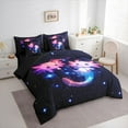 thumbnail image 3 of Feelyou Couple Axolotl Twin Bedding Sets 7pcs, Glitter Stars Galaxy Bedding Comforter Set, 3 of 8