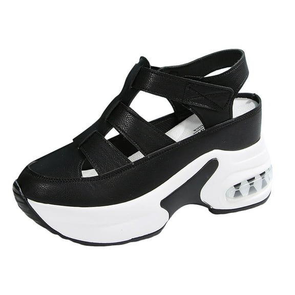 IUJSOY Womens Sandals Platform Sneakers Fashion Wedges Heels Closed Toe Caged Slingback Sandals