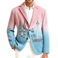 thumbnail image 1 of Abrigo Largo para Hombre, Chaqueta de Vestido Ceremonial de Impresión de Corduro con Bolsillos de Botón, 1 of 4