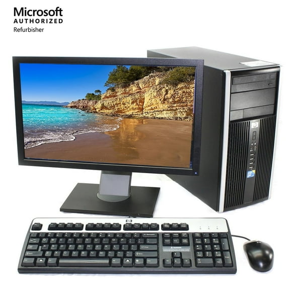 Restored HP Pro/Elite Desktop Computer Bundle with an Intel Core i5 Processor 4GB RAM 250GB HD DVD-RW Wifi and a 19" LCD Windows 10 (Refurbished)
