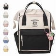 thumbnail image 2 of Large-capacity Junior High School Student Schoolbag Color Matching Simple Waterproof Backpack Leisure Travel Storage Bag,Blue, 2 of 7