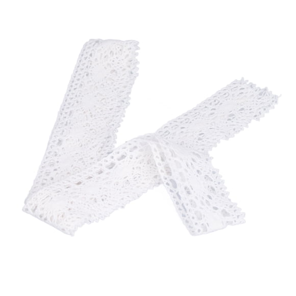Adorno de encaje, red de algodón artesanal, 4cm de ancho, 10 yardas, exquisita cinta de encaje blanco para cortina, ropa, mantel, decoración de regalo