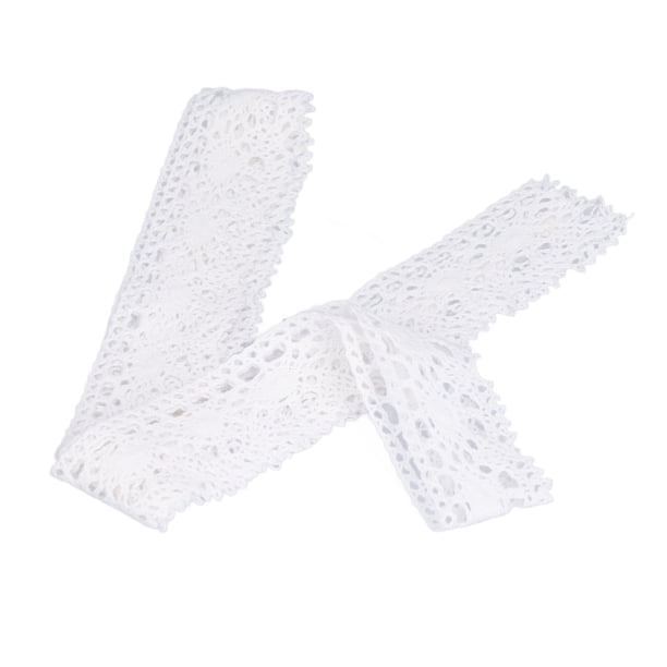 Adorno de encaje, red de algodón artesanal, 4cm de ancho, 10 yardas, exquisita cinta de encaje blanco para cortina, ropa, mantel, decoración de regalo