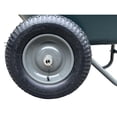thumbnail image 3 of Memoryfield Dual-Wheel Wheelbarrow Garden Cart, Heavy Duty Utility Cart with Built-in Stand, Yard Cart for Garden, Lawn & Home Use, Army Green, 3 of 5