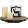 thumbnail image 3 of MyGift Rustic Lazy Susan, Brown Wood and Black Metal Rimmed, 3 of 7