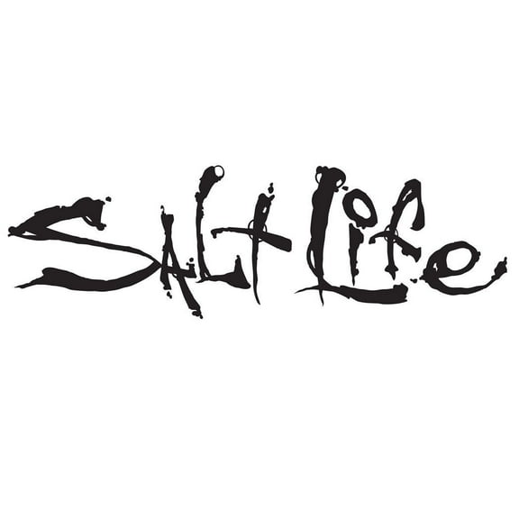 Salt Life Decal - 24" Large Surface Mount Sticker - Signature - Black SAD930