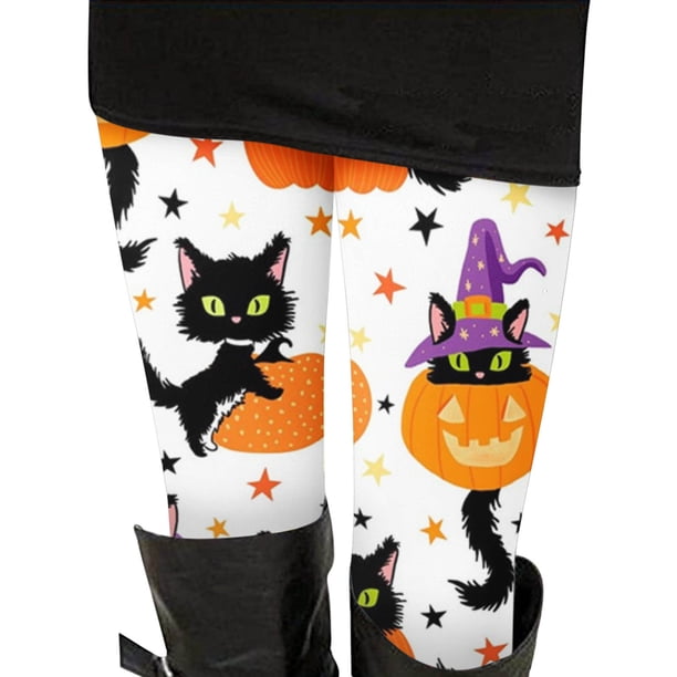 Pntutb - Leggings ajustados para mujer, estilo informal, con estampado de Halloween, cintura alta, pantalones largos Pntutb Pntutb-7377