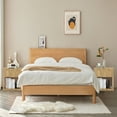 thumbnail image 4 of YOCWO Oak Nightstand Set of 2 with Drawer for Bedroom, Wood Bedside Table with Arched Fluted, 4 of 8