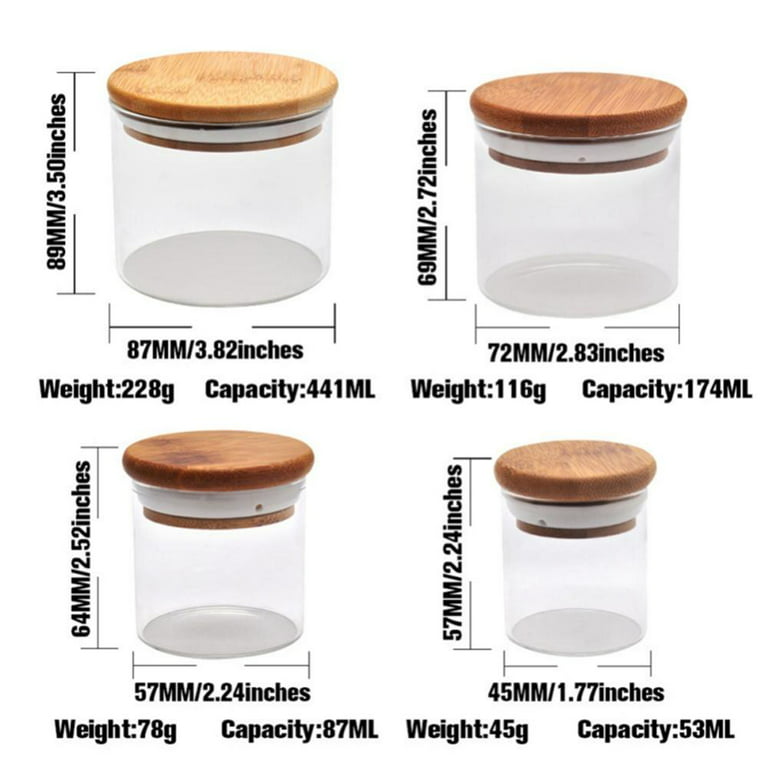 Airtight Glass Storage Canister With Bamboo Lid Clear Food Storage  Container Kitchen Pantry For Flour Cereal Sugar Tea Coffee Beans Snacks  From Szqb, $3.72