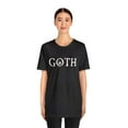 thumbnail image 3 of Goth Skeleton Hand Unisex Jersey Short Sleeve Tee, 3 of 4