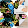 thumbnail image 4 of Peel and Stick Canvas Wallpaper Wall Mural Seamless pattern parrots tropical branches chinese roses tropical Wall Art Self Adhesive and Removable 100in x 144in, 4 of 8
