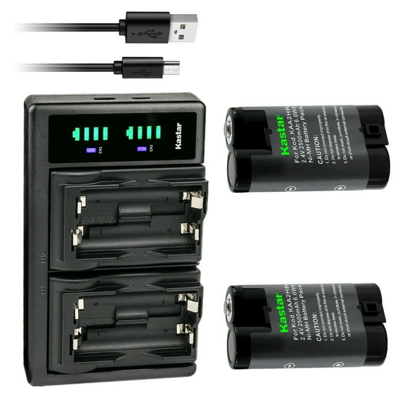 Kastar 2-Pack Battery and LTD2 USB Charger Compatible with Kodak EasyShare C533 ZOOM, C603, C613, C623 ZOOM, C633, C643, C643 ZOOM, C653, C653 ZOOM, C663, C663 ZOOM, C703, C713, C713 ZOOM, C743 Camera