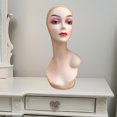 thumbnail image 6 of Mannequin Display Head Left Shoulder Display Model Multifunctional Female Manikin for Necklaces Hairpieces Glasses Hats Style B, 6 of 10