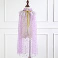 thumbnail image 2 of Hifoo Toddler Girls Lace Up Cape Party Robe Kids Holiday Party Tulle Princess Coat Classic Child Dailywear, 2 of 4