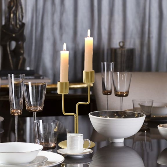 Home Decor QTOCIO Candle Stand Modern Structure with Sturdy Base for Home Decor Dining Table Centerpieces Weddings Events and Gift Giving