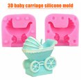 thumbnail image 2 of CAROOTU 3D Baby Stroller Silicone Mold for Cake Decorating DIY Soap Candle Craft Fondant Making Tool, 2 of 6