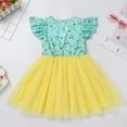 thumbnail image 4 of IDOPIP Toddler Kids Girls Back to School Tulle Tutu Dress Pencil Print First Day of School Outfit, 4 of 8