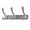 Silver Tone, variant on Uxcell 3 Hooks 9.6" Rack Wall Mounted Coat Hooks Plating Finish Zinc Alloy Copper 1pcs
