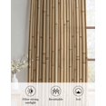 thumbnail image 6 of Country Farmhouse Sheer Curtains 54 Inch Length 2 Panels Set for Living Room/Bedroom, Vintage Plants Lines Pattern Brown Kitchen Curtains Grommet Semi-Sheer Curtains Window Treatments 42"x54"x2, 6 of 7