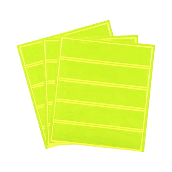 Uxcell 15 Pcs 5x1 Inch Reflective Adhesive Sticker for Backpacks Bicycles, Fluorescent Yellow