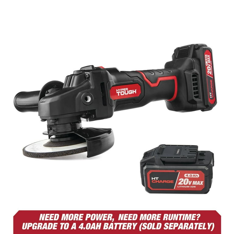 Hyper Tough 20V 1.5Ah Lithium-ion Angle Grinder, Cordless, Battery Powered,2902.5  