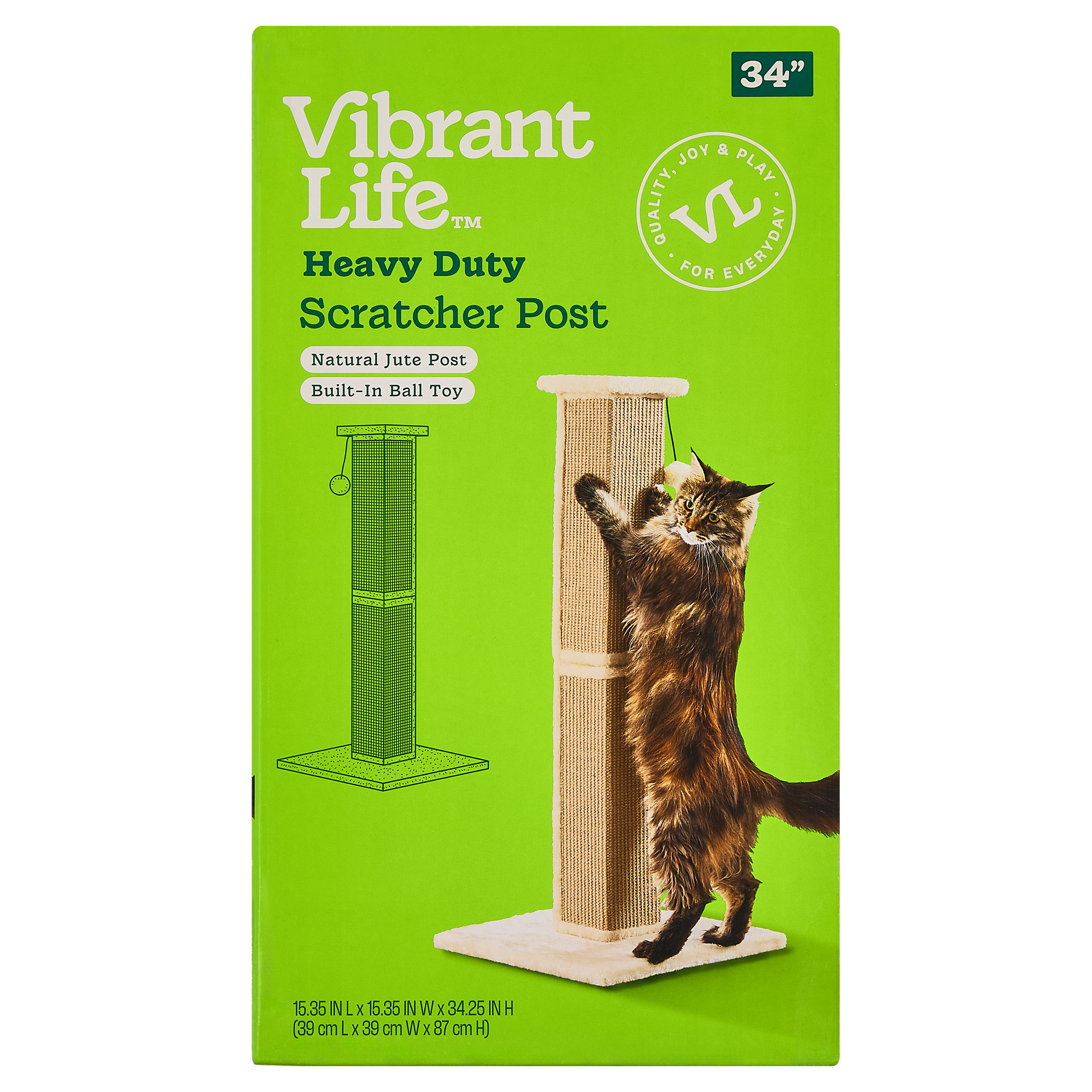 Vibrant Life Heavy Duty Cat Scratcher Post, 34 Inch photo 8