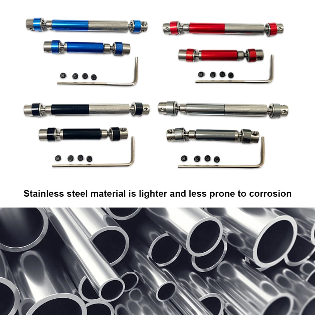 2pcs Center Drive Shaft For Hobby Plus CR-18P Rock Van - Super Tough, Navy Blue, CNC Machined