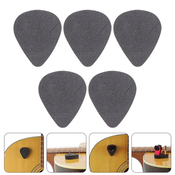 HAMPPLIES 5Pcs Black Eva Guitar Pick Storage Cases Durable Portable Guitar Pick Holders