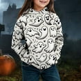 thumbnail image 2 of WRTFVZA Child Toddler Boys Girls Halloween Long Sleeve Letter Prints Warm Hoodie Pullover Tops Kids Sweat With Pumpkin Print Clothes, 2 of 2