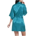 thumbnail image 4 of ICHUANYI Women's Color Ding Robe Bathrobe Color Light Summer Thin Short Cardigan Robe, 4 of 4