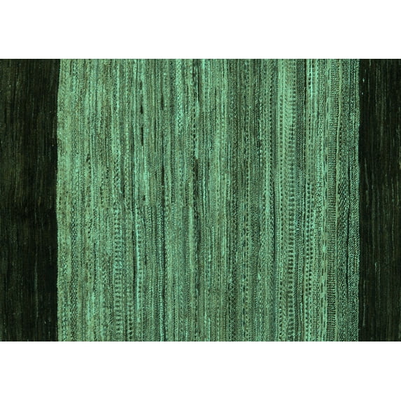 Ahgly Company Indoor Rectangle Abstract Turquoise Blue Modern Area Rugs, 8' x 12'