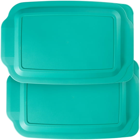 Tapa de contenedor MRX Solutions 9 x 13 turquesa, paquete de 2