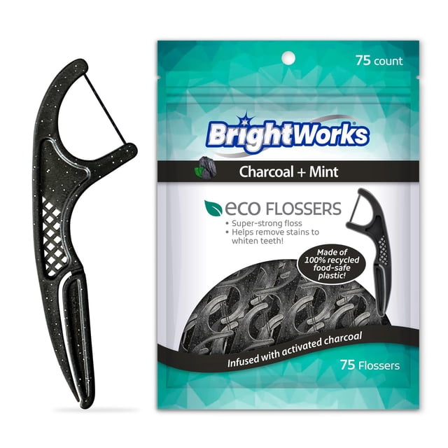 Floss Picks Brightworks ECO Sustainable, 225 unidades, sin PFAS