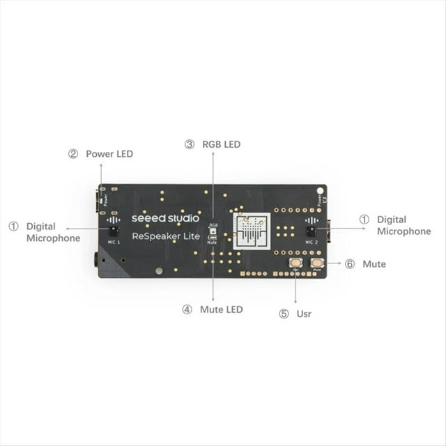 Kit de Asistente de Voz ReSpeaker Lite ESPHome Assistant con 2 Micrófonos Pre-Soldados XIAO ESP32S3 con Altavoz Mono Cerrado