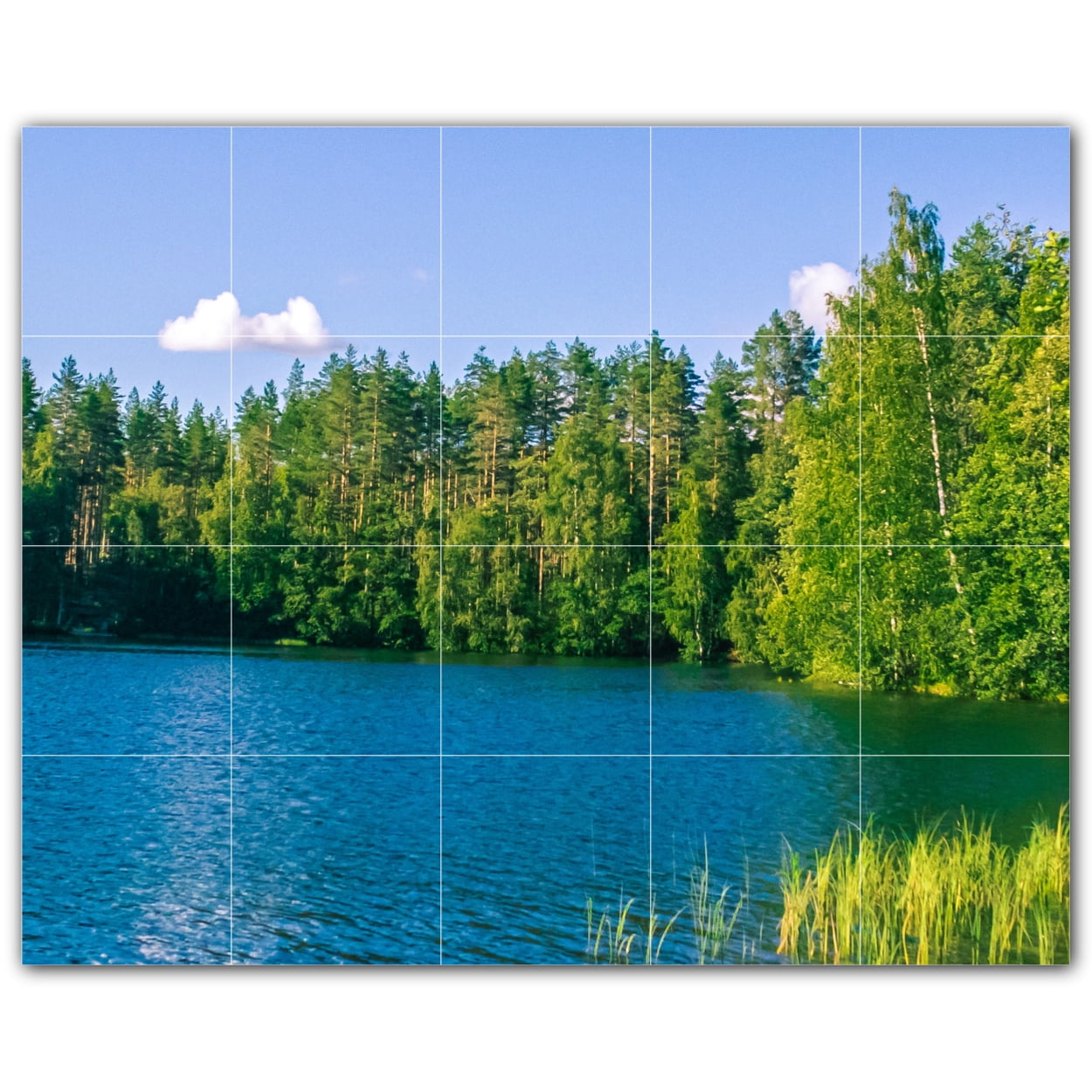 Lakes Ceramic Tile Wall Mural WAL50081554XL. 60"W x