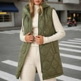 thumbnail image 2 of Daznico Long Sleeveless Quilted Down Vest for Lightweight Warm Winter Hooded Gilet Outerwear Coat with Pockets,Womens Vest,XXL, 2 of 6