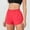 Red, variant on LPZOOGU Women Comfy High Waist Pure Color Shorts, Summer Lightweight Quick-Dry Running Shorts with Liner and Side Pockets