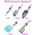 thumbnail image 5 of Teacher Scrunchie Lanyards for ID Badges Keys Cute Neck Stretchy Lanyards Retractable Keychain Holder for Women Ladies, 5 of 14