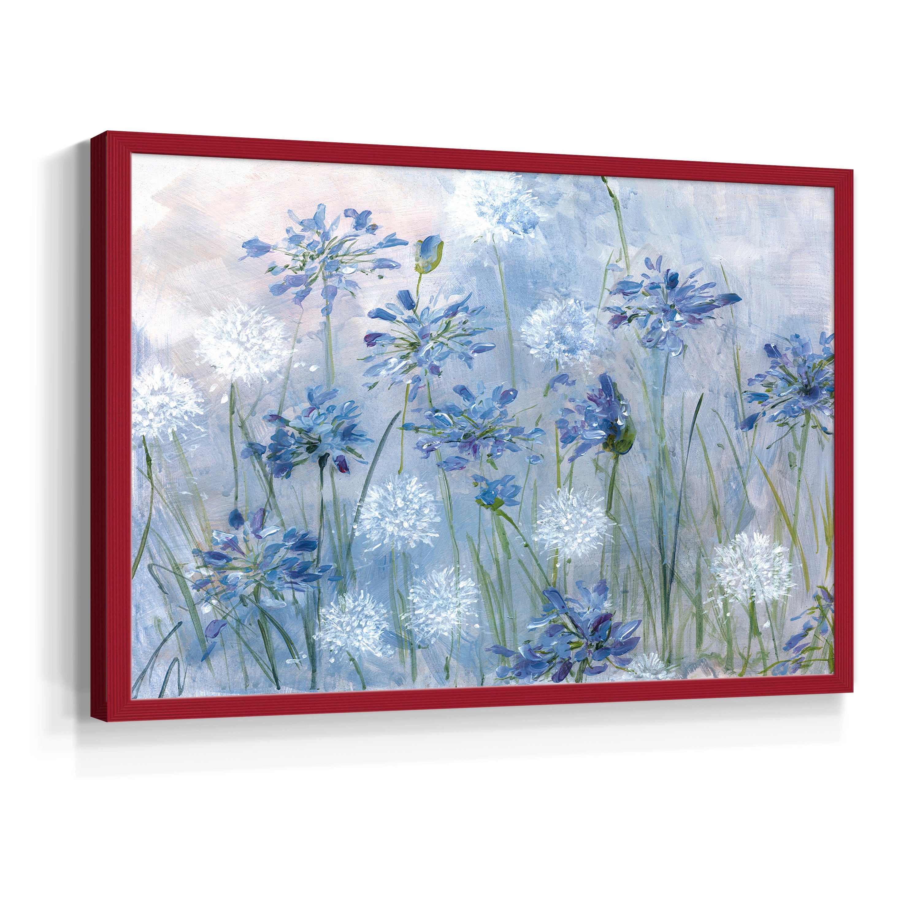 Dandelion and Agapanthus by Sally Swatland - Restickable Framed Giclée Print