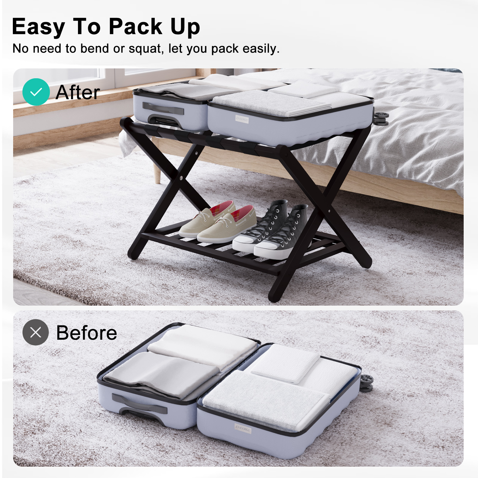 Airplane Cup Holder Smart FENDEE Fully Assembled Walnut Luggage Rack ...