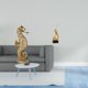 thumbnail image 2 of Figura decorativa de resina para mesa, estatua dorada para oficina, dormitorio, sala de estar, chimenea, fuego abstracto, artesanía de escritorio, rec, 2 of 8