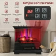 thumbnail image 5 of Giantex 27" Electric Fireplace Heater, Freestanding Fireplace Stove w/Remote Control, 3-Sided View, Black, 5 of 8