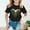 Black, variant on Girls Tops Size 7 Crew Neck Solid Color Short-Sleeve T-Shirt Trendy Summer Tops Girls' Tops, Tees & Blouses 12-14 Years(Black)