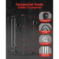 thumbnail image 3 of GARVEE Power Cage Home Gym,2000lbs Multi-Function Squat Rack with Cable Crossover,Pull-Up & Dip Station,LAT-Pull Down System,Workout Cage with More Attachments,Black&Red, 3 of 9