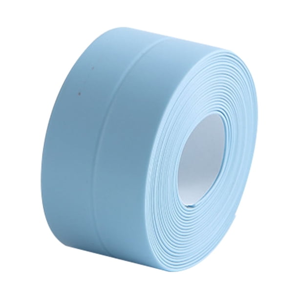 Cinta de calafateo myvepuop 2024 para bañera, cinta de sellado de pared de polietileno autoadhesiva, impermeable, decorativa para cocina, baño, ducha, inodoro, esquina de pared, azul, talla única