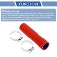 thumbnail image 4 of Unique Bargains 1 Set 28mm 1.1" ID 150mm 5.91" Length 0 Degree Blue Red Car Silicone Hose with Clamps Universal, 4 of 7