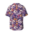 thumbnail image 6 of Daiia music Skull record Men's Linen Shirts Short Sleeve Casual Shirts Button Down Shirt for Men Beach Summer Wedding Shirt-3X-Large, 6 of 6