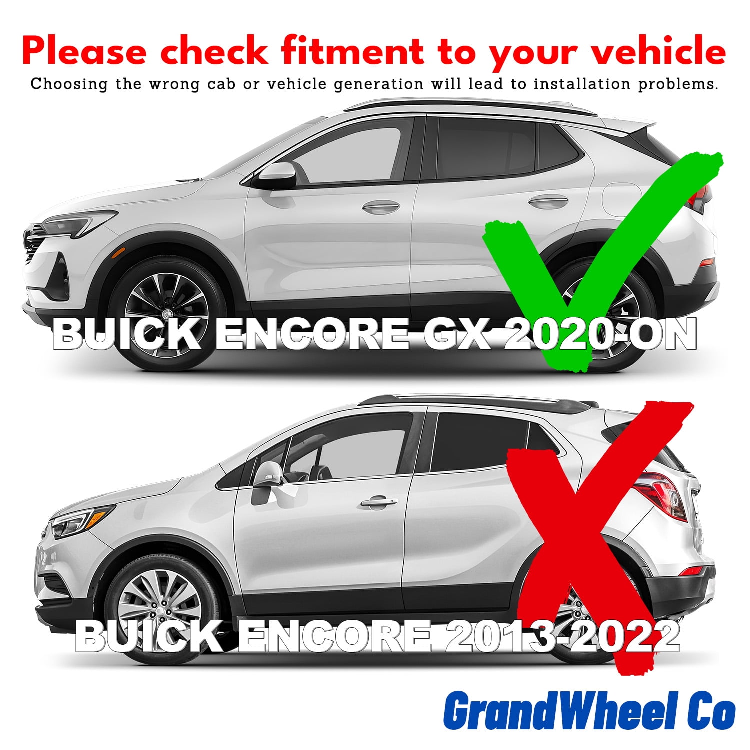GrandWheel Co Window Deflectors Smoke Tinted In-channel Side Window Vent Visor Deflectors Rain Guards Compatible with Buick Encore GX 2020-2026 - 4 pcs. GW0980