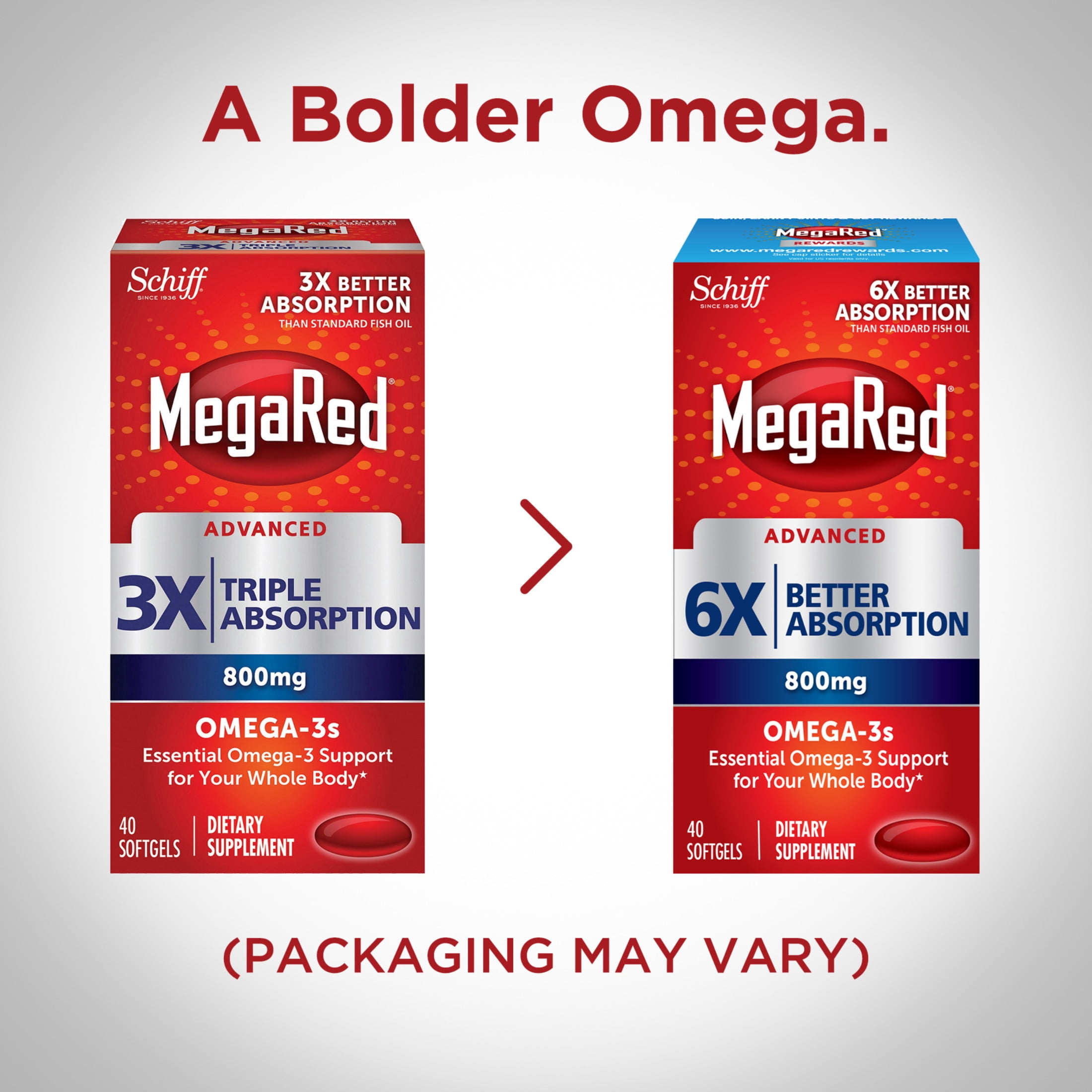 MegaRed Advanced 6X Better absorption 800mg, 40 Softgels
